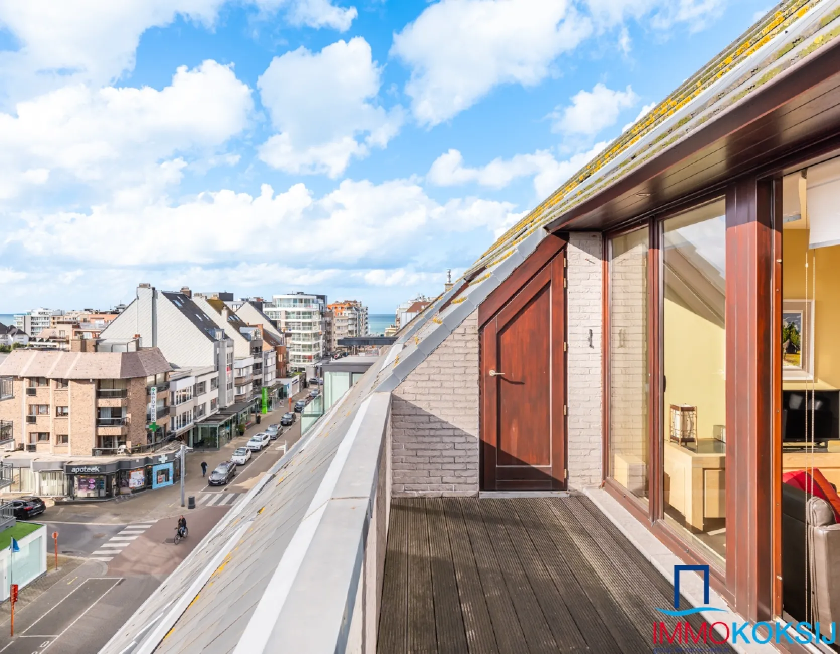Ruim penthouse met 3 slaapkamers en 2 terrassen in de Strandlaan